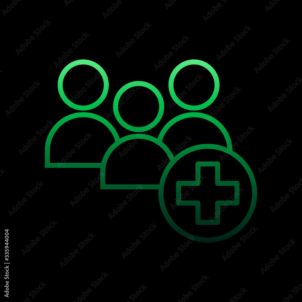 Group nolan icon. Simple thin line, outline vector of medical icons for ui and ux, website or mobile application Group nolan icon. Simple thin line, outline vector of medical icons for ui and ux, website or mobile application
