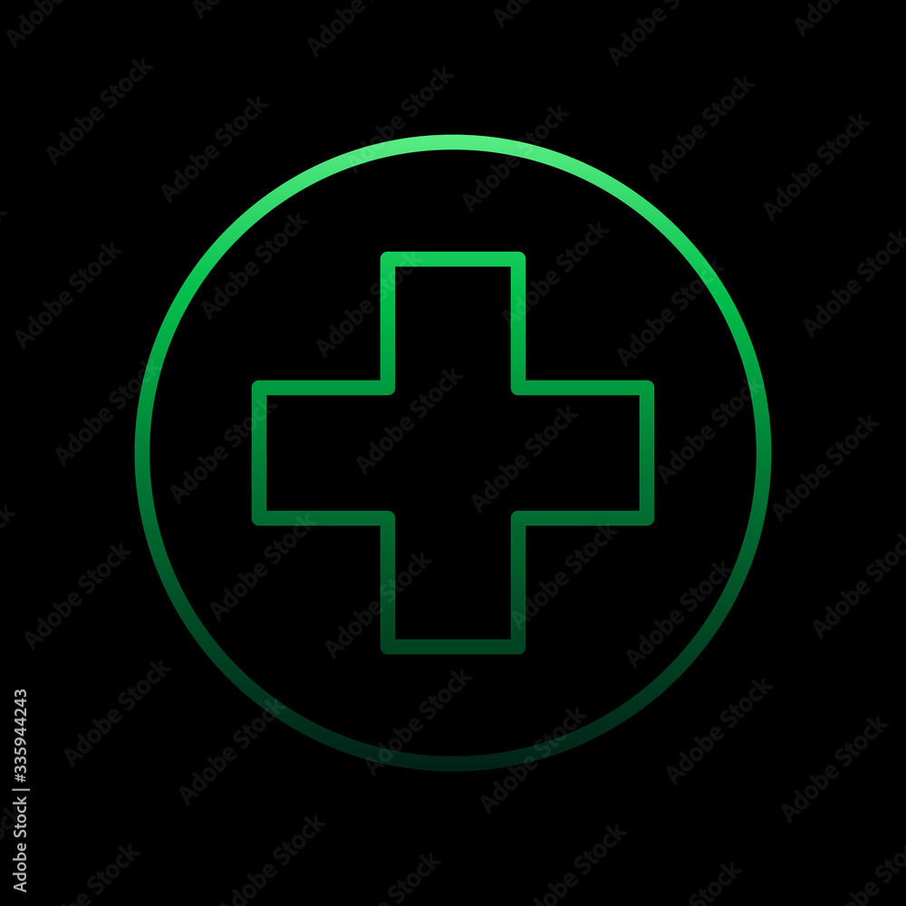 Hospital nolan icon. Simple thin line, outline vector of medical icons for ui and ux, website or mobile application Hospital nolan icon. Simple thin line, outline vector of medical icons for ui and ux, website or mobile application