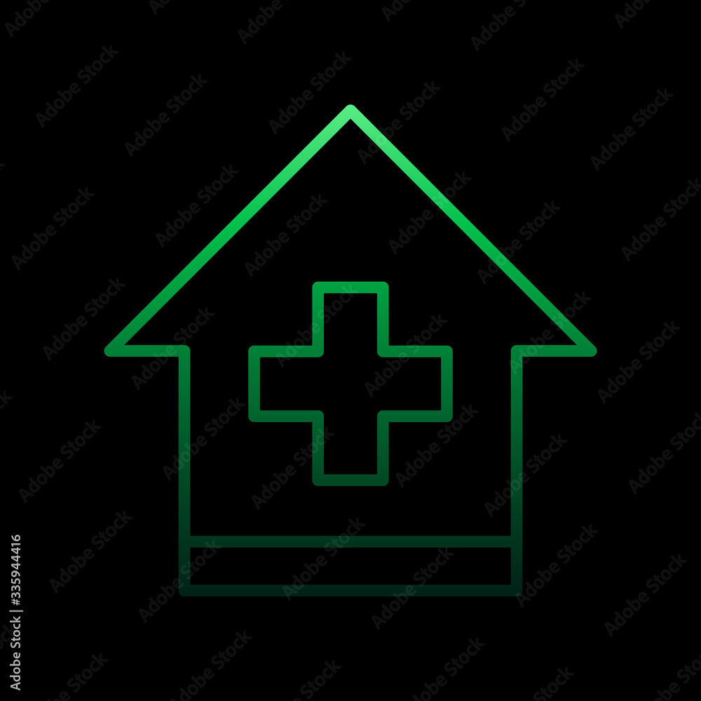 Hospital free nolan icon. Simple thin line, outline vector of medical icons for ui and ux, website or mobile application Hospital free nolan icon. Simple thin line, outline vector of medical icons for ui and ux, website or mobile application