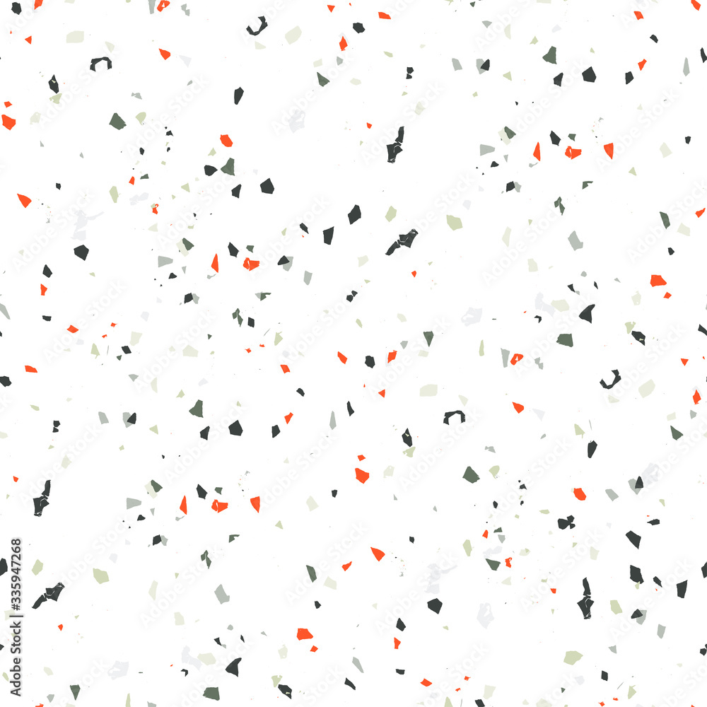 Vector terrazzo seamless pattern. Abstract textured background done from real broken small tile chips. Modern stone color pastel marble wallpaper for print and web. Vector terrazzo seamless pattern. Abstract textured background done from real broken small tile chips. Modern stone color pastel marble wallpaper for print and web.