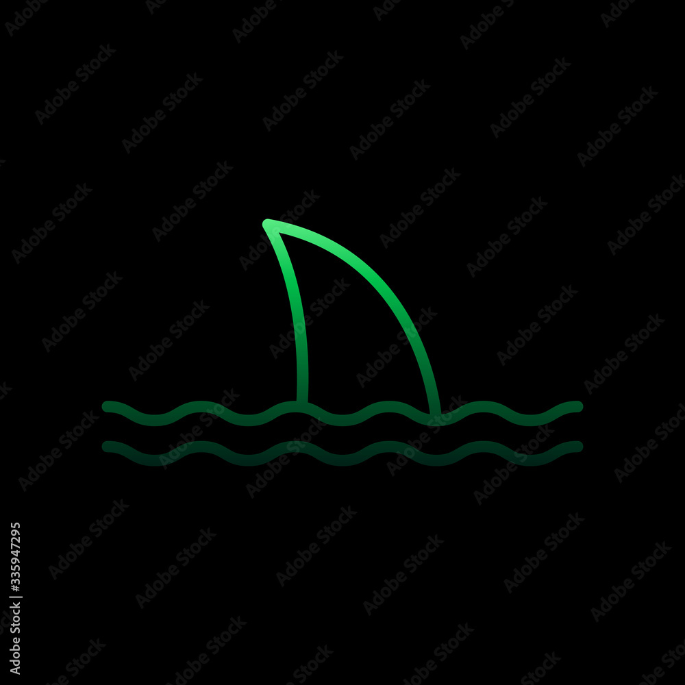 Fototapeta premium Shark nolan icon. Simple thin line, outline vector of Summer icons for ui and ux, website or mobile application