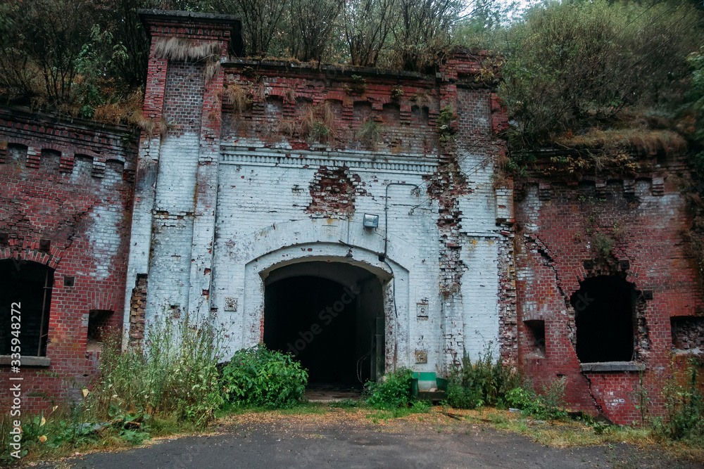 Entrance to abandoned Prussian fort King Frederick the first