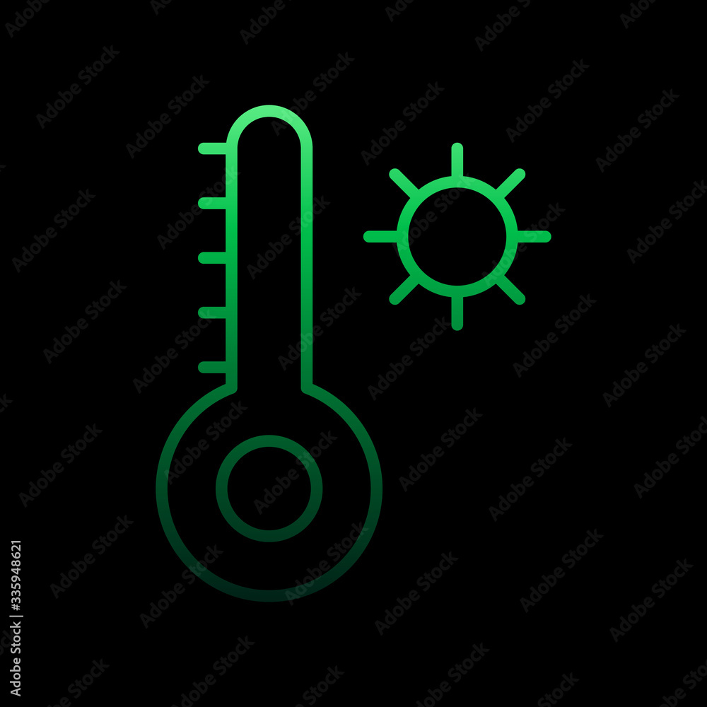 Thermometer nolan icon. Simple thin line, outline vector of Summer icons for ui and ux, website or mobile application Thermometer nolan icon. Simple thin line, outline vector of Summer icons for ui and ux, website or mobile application