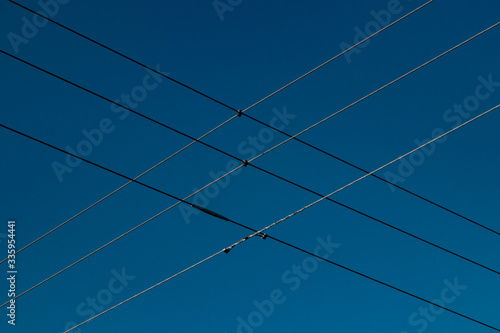 Wallpaper Mural street wires abstract lines Torontodigital.ca