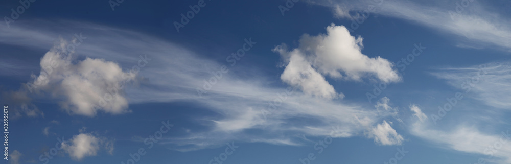 Blue sky with white clouds, natural backgrounds, panoramic sky Blue sky with white clouds, natural backgrounds, panoramic sky