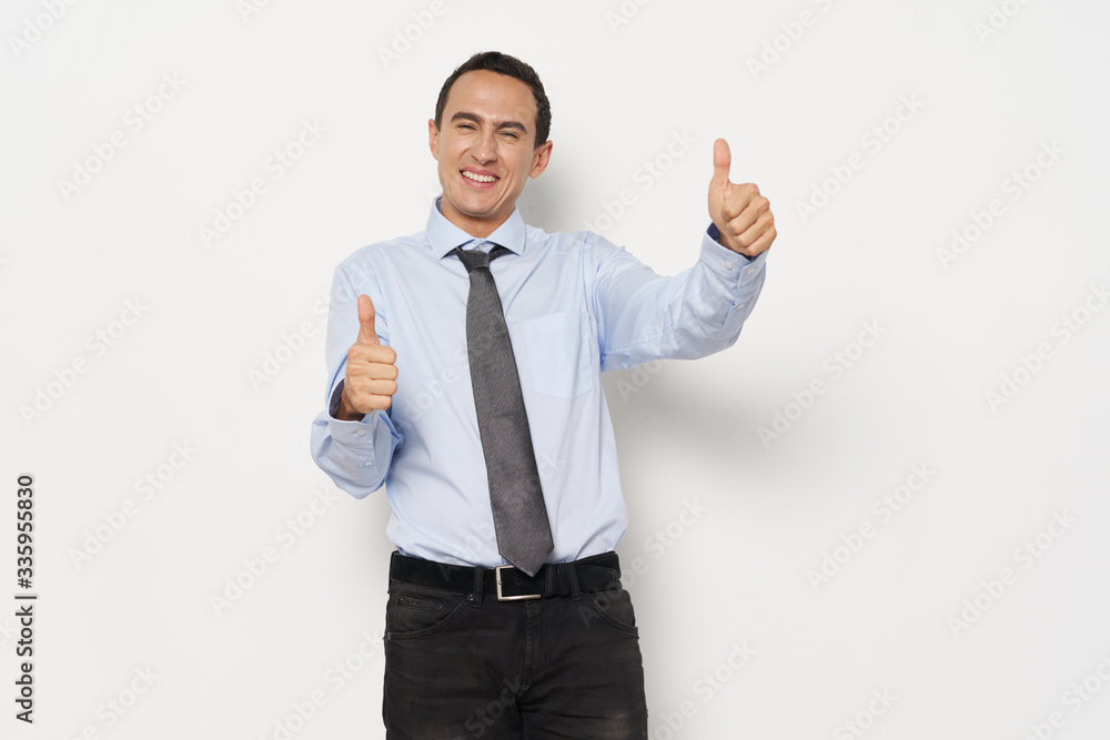 businessman showing thumbs up businessman showing thumbs up