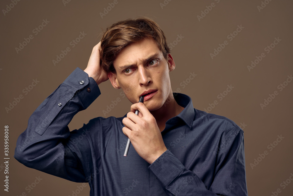 young man thinking young man thinking