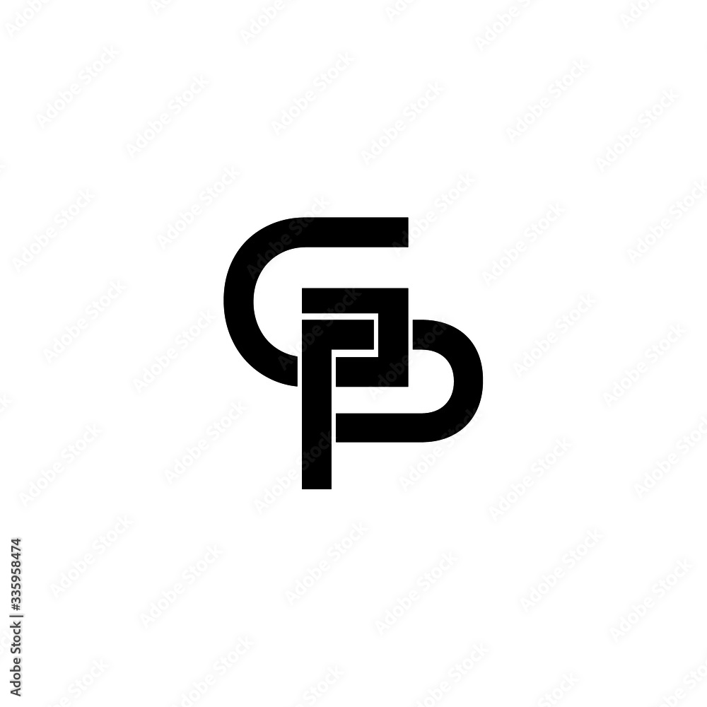 gp letter original monogram logo design gp letter original monogram logo design