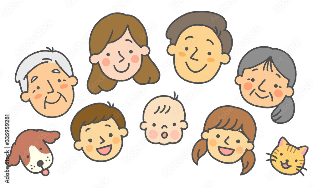 家族のイラスト 顔 家族のイラスト 顔
