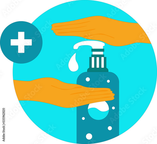 Vector illustration of hand sanitizer