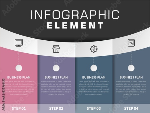 Modern Abstract Infographic Element for Business 