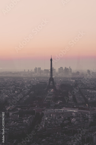 sunset over paris