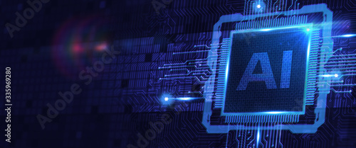 AI Learning and Artificial Intelligence Concept. Business, modern technology, internet and networking concept.