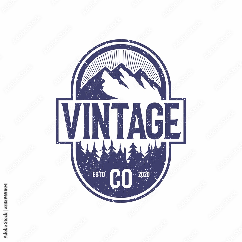 Mountain Logo, outdoor adventure. Vector graphic for t shirt and other uses. Mountain Logo. Mountain Logo, outdoor adventure. Vector graphic for t shirt and other uses. Mountain Logo.