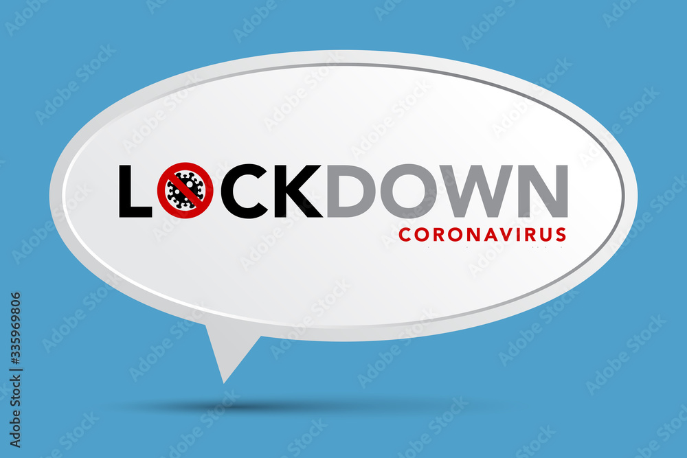 Sign caution coronavirus. Lockdown banner. Sign caution coronavirus. Lockdown banner.