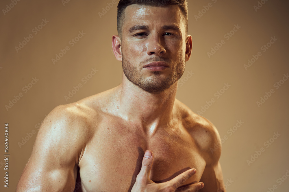 Fototapeta premium muscular young man posing