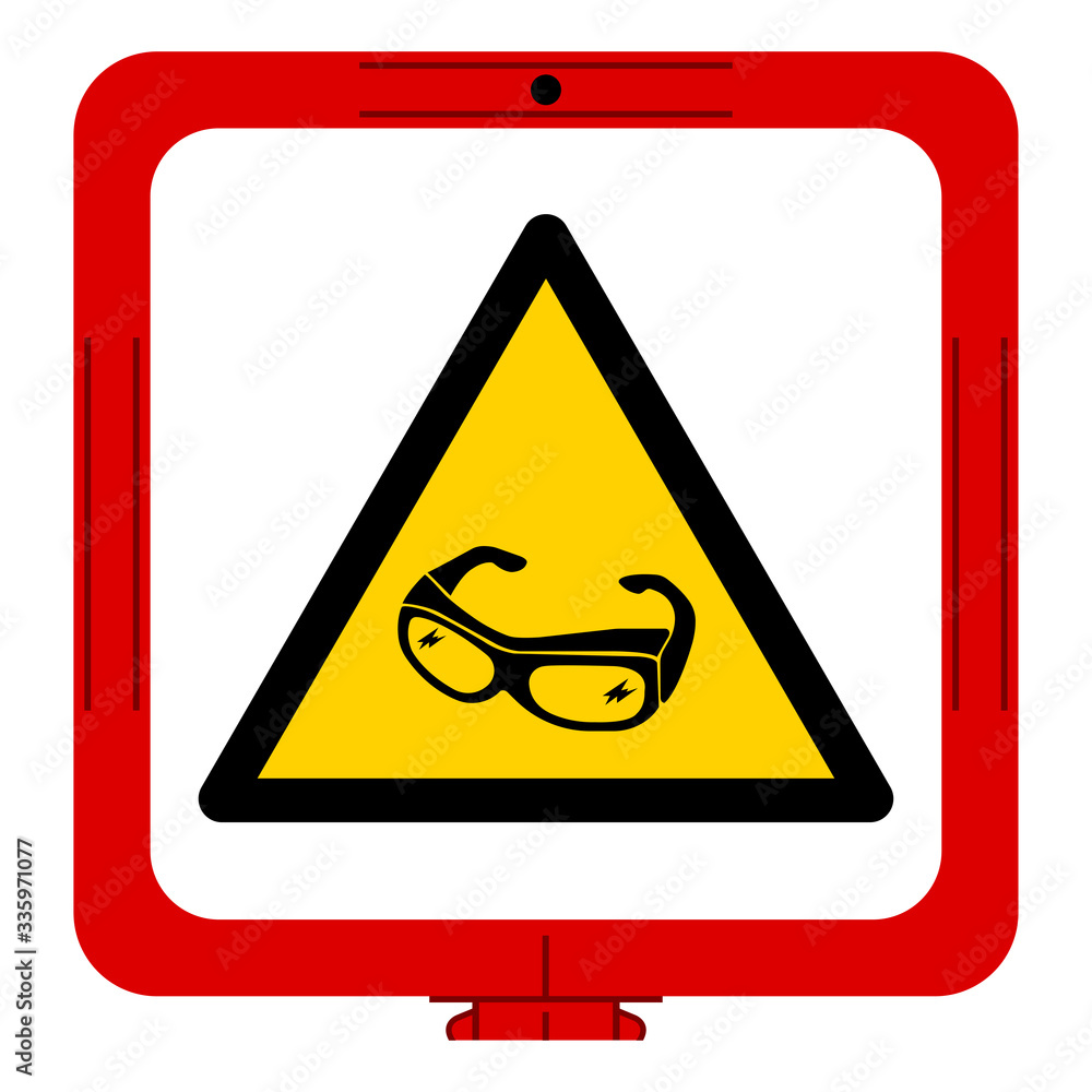 Warning Eye Protection Symbol Sign,Vector Illustration, Isolated On White Background Label. EPS10 Warning Eye Protection Symbol Sign,Vector Illustration, Isolated On White Background Label. EPS10