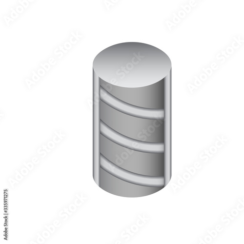 Rebar or reinforcement steel vector icon. That carbon or alloy product from metallurgy or steel production. Round profile cross section shape. For tension device in reinforced concrete structure.