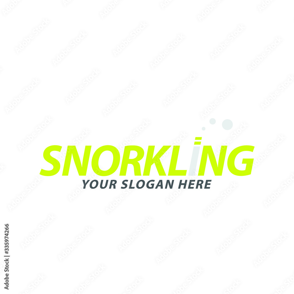 creative snorkeling logo design, vector