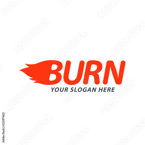 creative burn logo design, vector