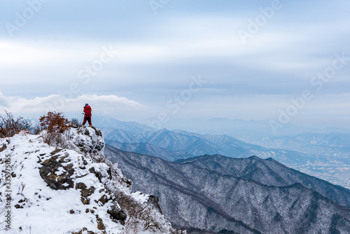 winter snow in Seoul Korea