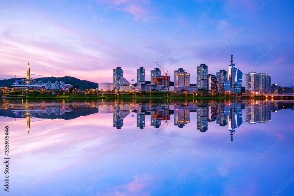 Reflection of Daejeon City , South Korea.