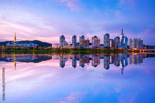 Reflection of Daejeon City , South Korea. photo