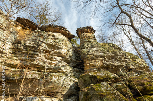 Makanda, Illinois / Devil's Standtable at a distance in Giant City State Park / Rocks