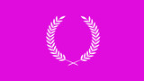 Amazing wheat icon on pink background,wreath icon,white wheat