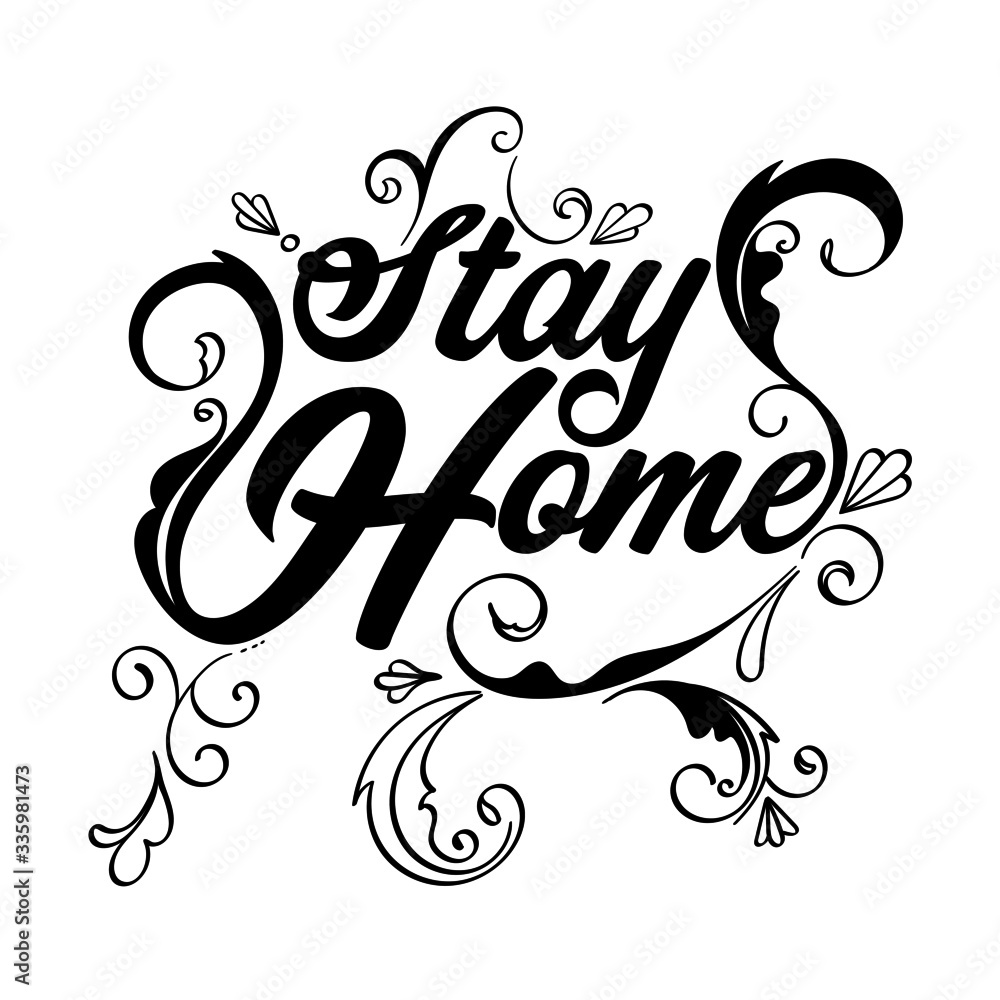 Stay Home Filigree Word art Stay Home Filigree Word art