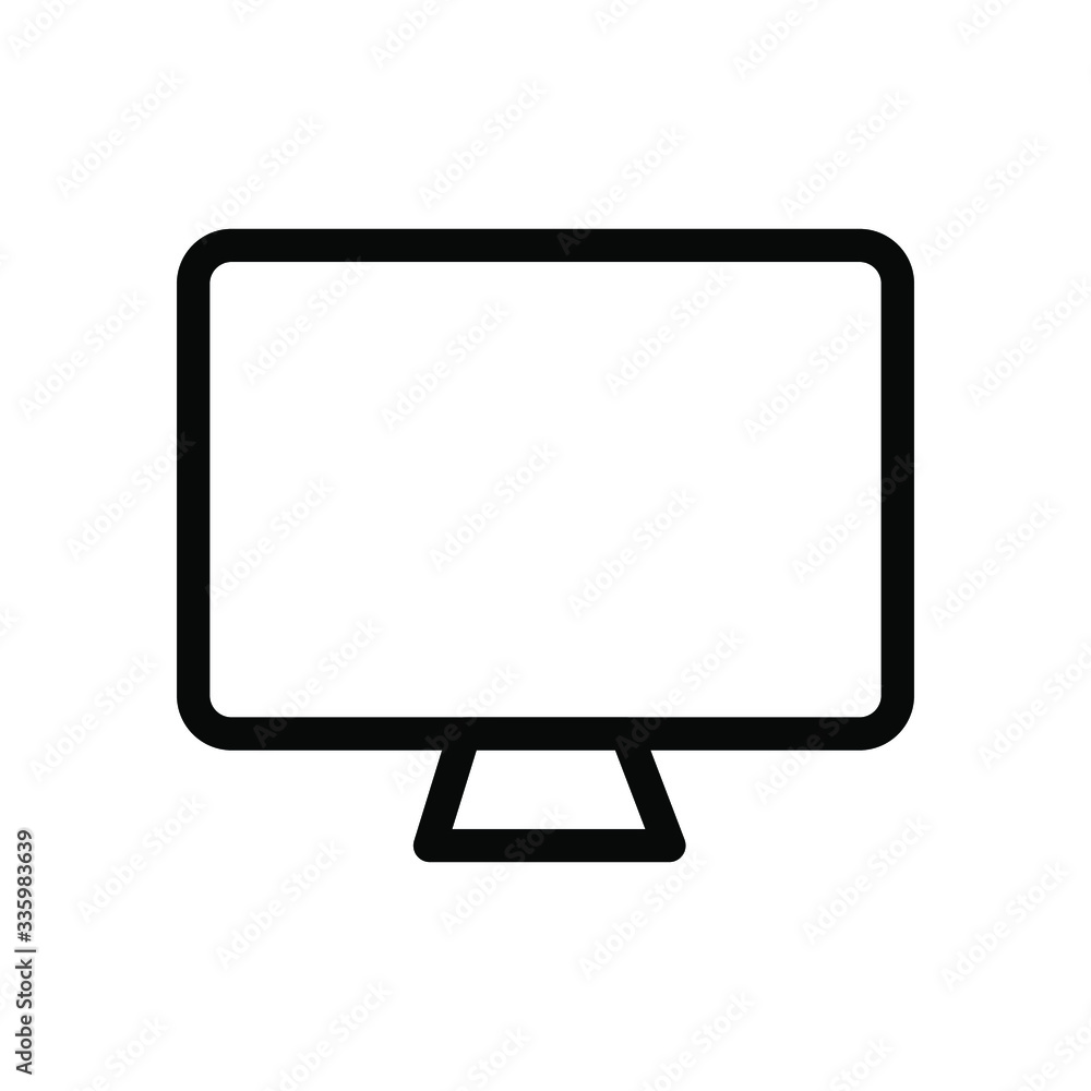 Computer monitor line icons. Stroke vector elements for trendy and modern design. Vector line icons isolated on a white background. Vector illustration Computer monitor line icons. Stroke vector elements for trendy and modern design. Vector line icons isolated on a white background. Vector illustration