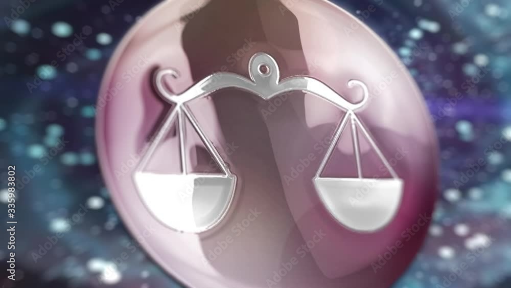 3d Glossy illustration video of the Zodiac Sign Libra 3d Glossy illustration video of the Zodiac Sign Libra