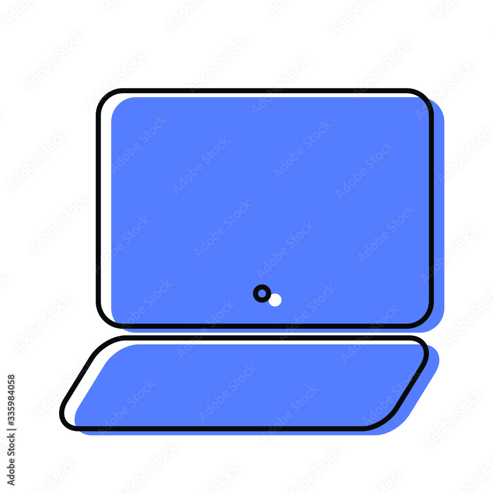 Computer monitor solid and line icons. Stroke vector elements for trendy and modern design. Vector line icons isolated on a white background. Vector illustration Computer monitor solid and line icons. Stroke vector elements for trendy and modern design. Vector line icons isolated on a white background. Vector illustration