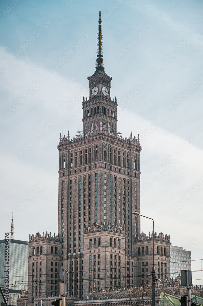 Palace of Culture and Science in Warsaw. The symbolic of communism in Poland