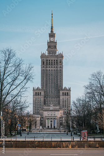 Fototapeta Naklejka Na Ścianę i Meble -  Palace of Culture and Science in Warsaw. The symbolic of communism in Poland