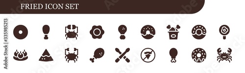 fried icon set