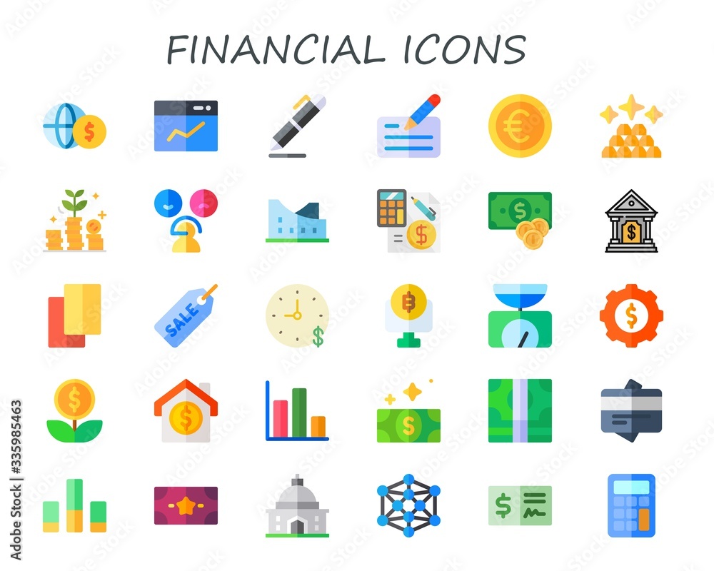 financial icon set financial icon set