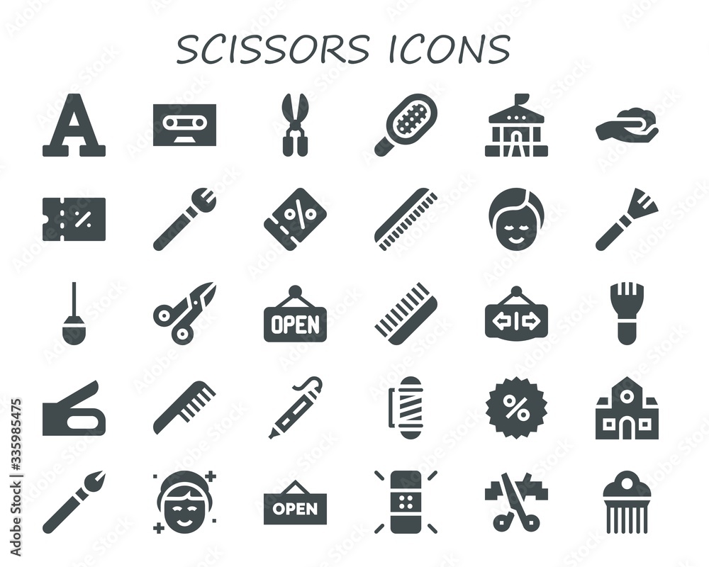 scissors icon set scissors icon set