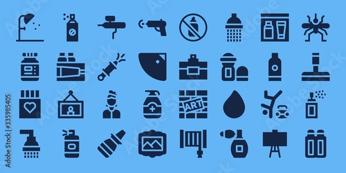 spray icon set