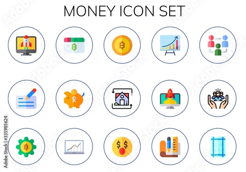 Modern Simple Set of money Vector flat Icons