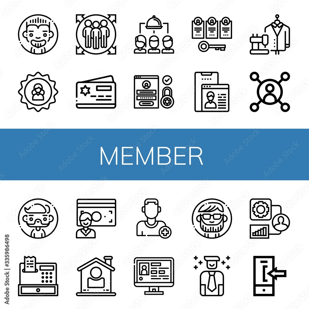 member icon set