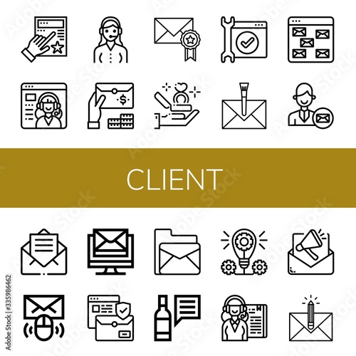 Set of client icons
