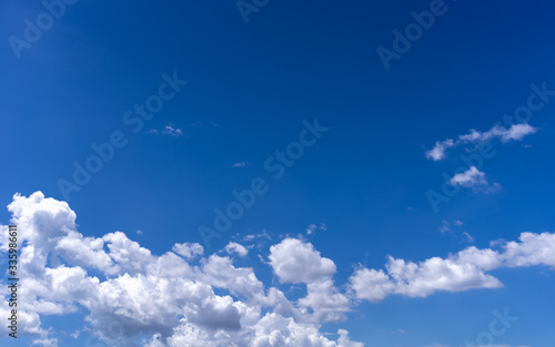 Blue sky  cumulus clouds