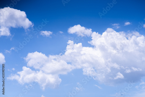 Blue sky and cumulus clouds