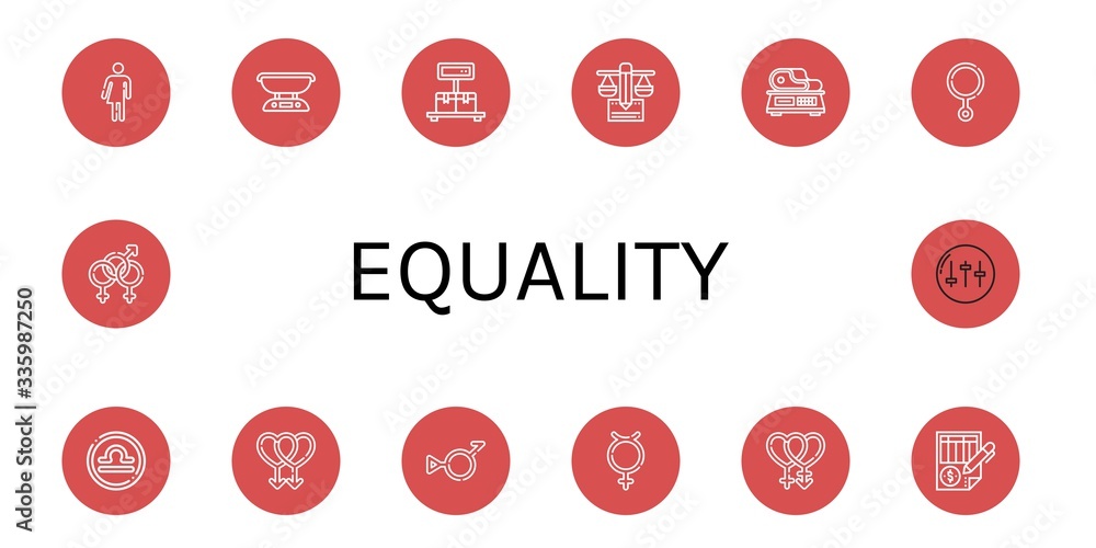 equality icon set equality icon set