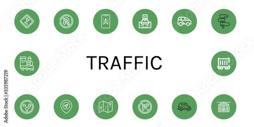 traffic icon set