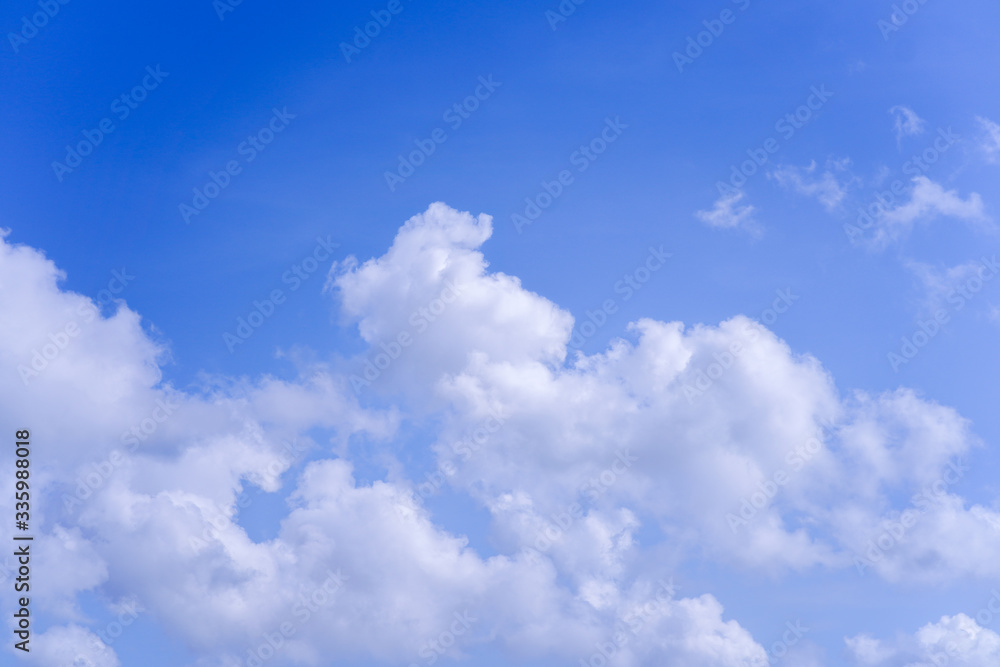 Blue sky and cumulus clouds