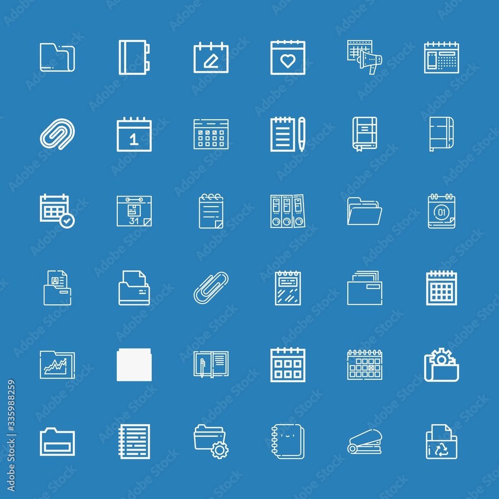 Editable 36 binder icons for web and mobile Editable 36 binder icons for web and mobile