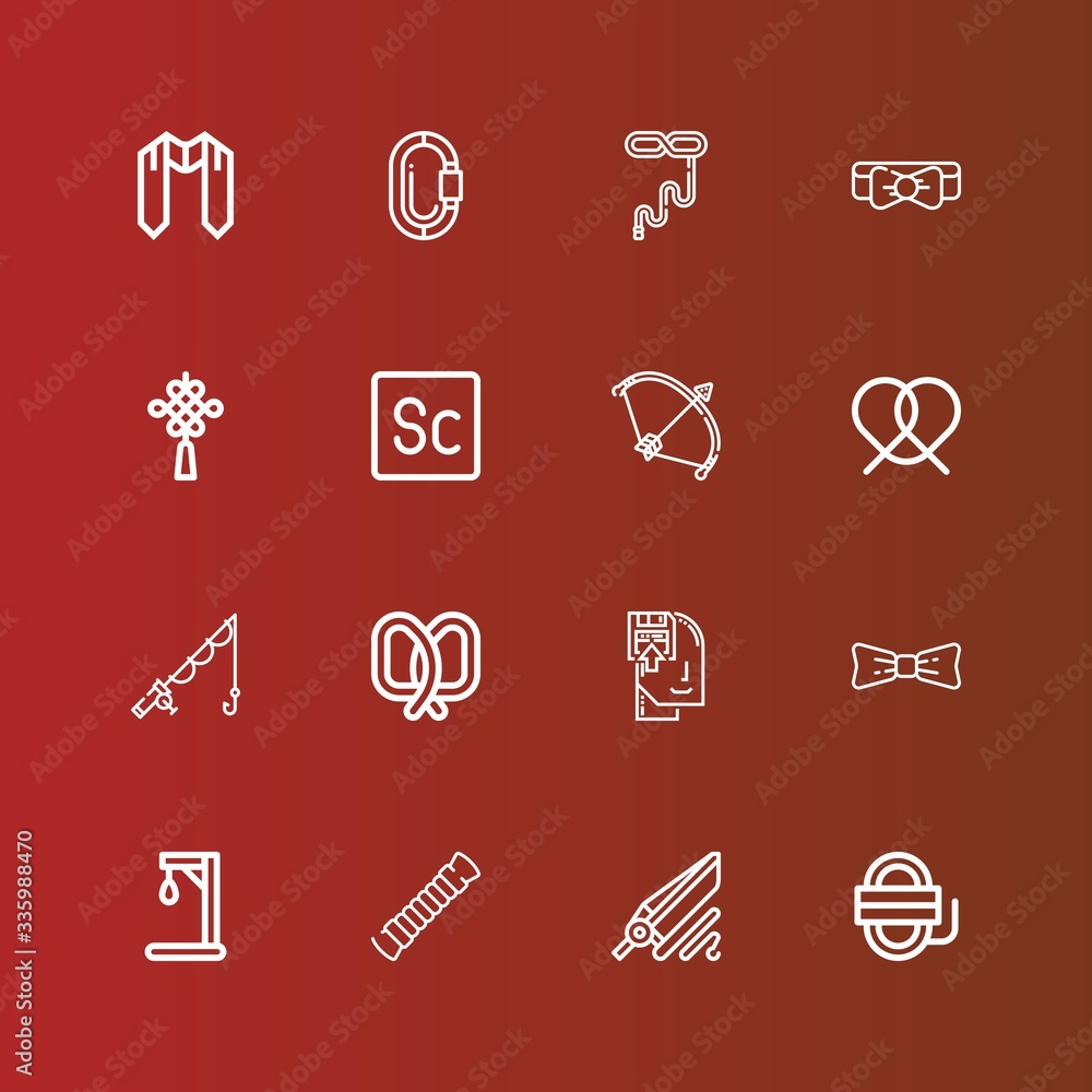 Editable 16 knot icons for web and mobile Editable 16 knot icons for web and mobile