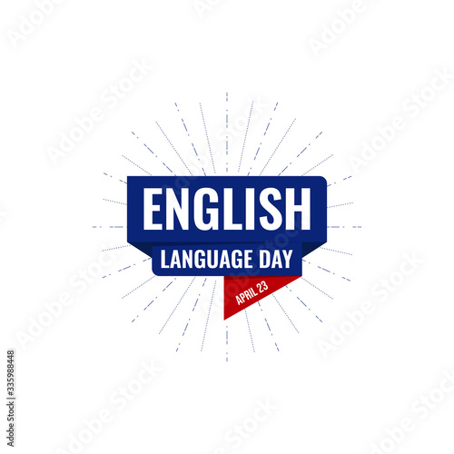 English language day banner vector